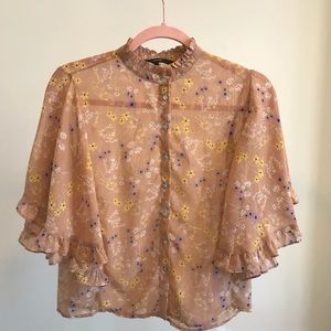 VeroModa Bat Wing Floral Shirt